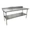 Bk Resources Work Table Stainless Steel With Undershelf, 5" Backsplash 72"Wx30"D VTTR5-7230 - alternate 1